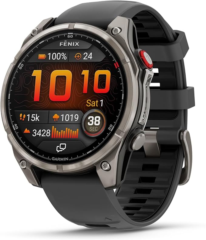 Garmin fēnix® 8 Pro, 47mm, AMOLED Display, Premium Connected Multisport GPS Smartwatch, inReach® Technology, Sapphire, Tit...