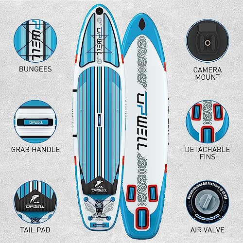 UPWELL 11'2”/11'6”Stand Up Paddle Board for Youth & Adults, Inflatable Paddle Board with Stable Design, Premium SUP Access...