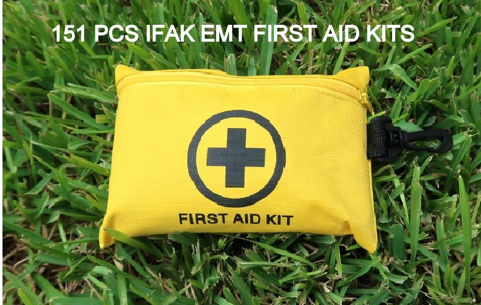 5 Packs 151 Pcs First Aid Kits Small for Survival Emergency Trauma Military Tactical Medical School Office Home Hunting Ca...