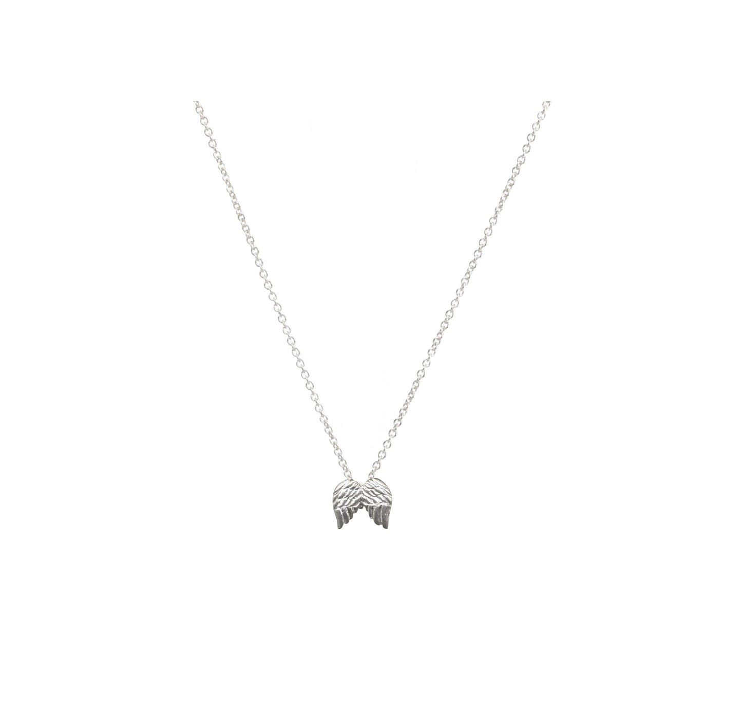 Hundred River Angle Wing Necklace Angle Wing Pendant Chain Necklace with Message Card Gift Card (angle wings s)