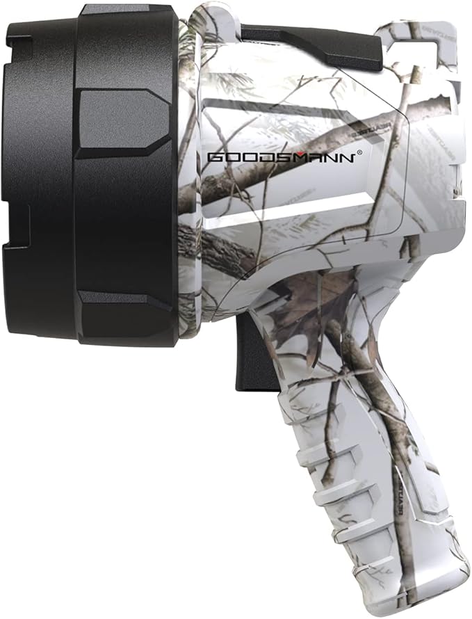 GOODSMANN Rechargeable Spot Lights Handheld Flashlight Searchlight for Hunting Camping Boating Job Site Lighting Emergency...