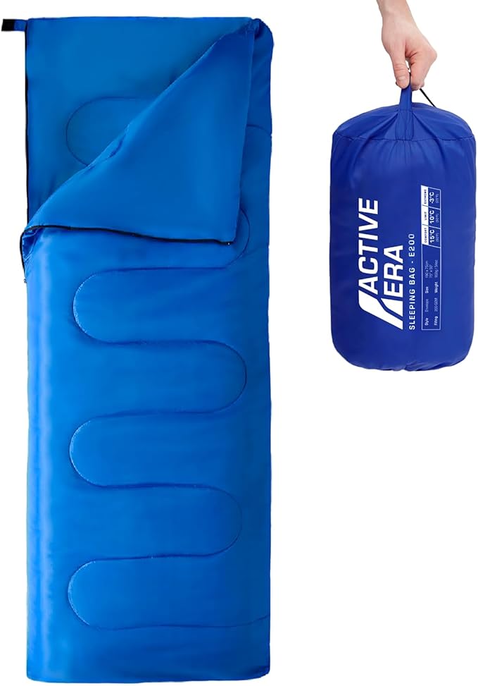 Active Era Ultra Lightweight Sleeping Bag Indoor & Outdoor - Compact, Ultralight Sleeping Bag for Warm Weather - Camping S...