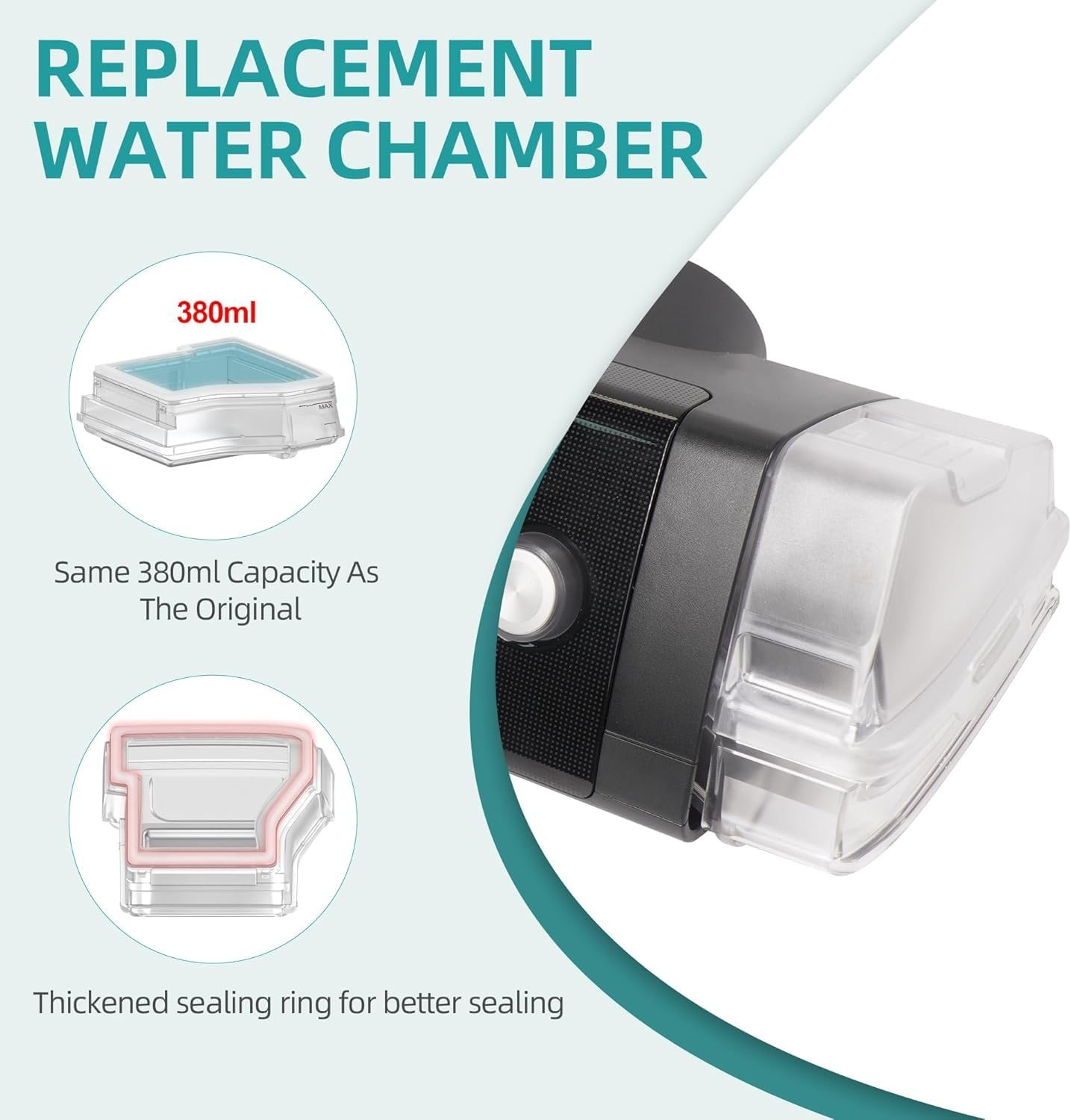 Replacement Cleanable Water Chamber Kit Compatible with AirSense 10 & AirCurve 10，70PCS HEPA Filters & Hose Cover for Climate Line Air & Water Chamber Included, ItAll Supplies