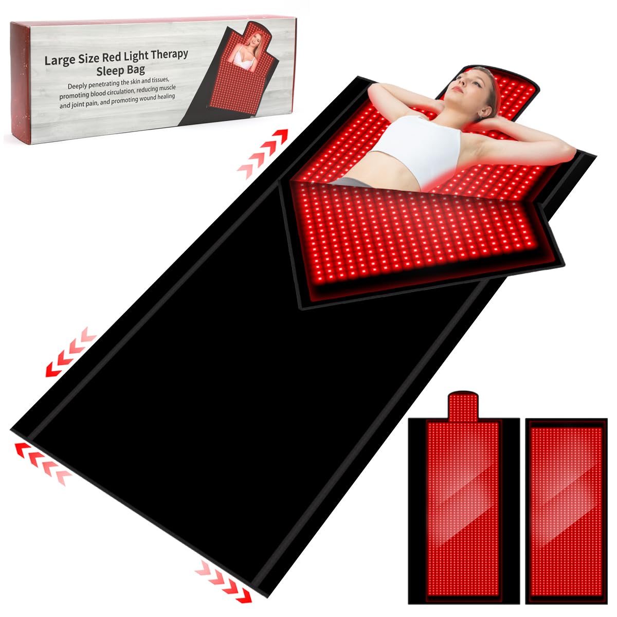 Full Body Infrared Red Light Therapy Blanket Bag with 2680pcs LEDs