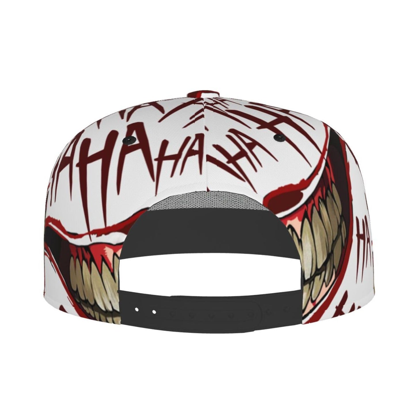 Funny Hahaha Unisex 3D Printing Classic Baseball Cap Snapback Flat Bill Hip Hop Hats Black