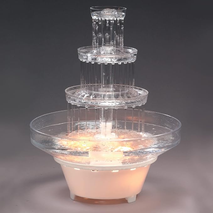 DecoPac 3-Tier Wedding Fountain Wedding Cake Decoration, Beautiful Water Fountain With Light Base, Easy To Set Up, Multicolor