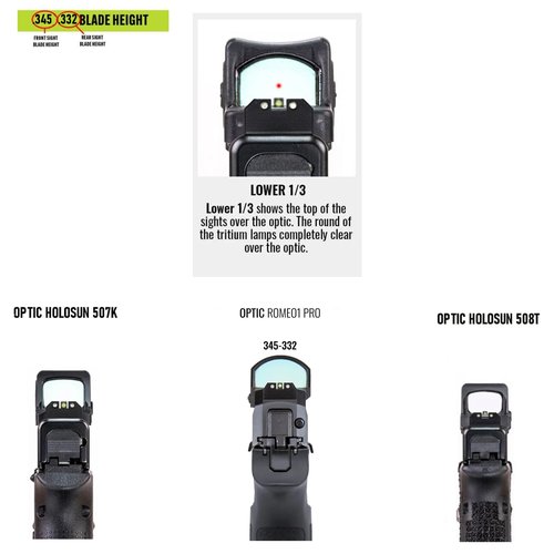 Night Fision Optics Ready Stealth Night Sight Set for Sig P320 Compatible with RMR/507c/508t/Romeo Pro, Orange Front Ring, Black Rear Rings