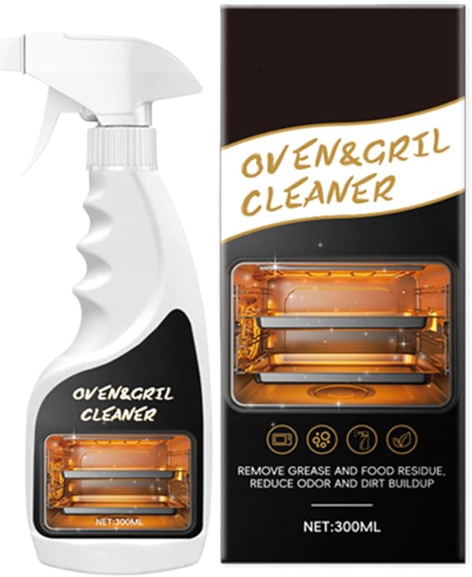 Oven and Grill Cleaner,300ml Degreaser for Grease Oil,Fryer Degreasing Spray | for Homeowners Busy Families Renters To Remove Grease Stain Oil From Microwave Oven Grill Kitchen