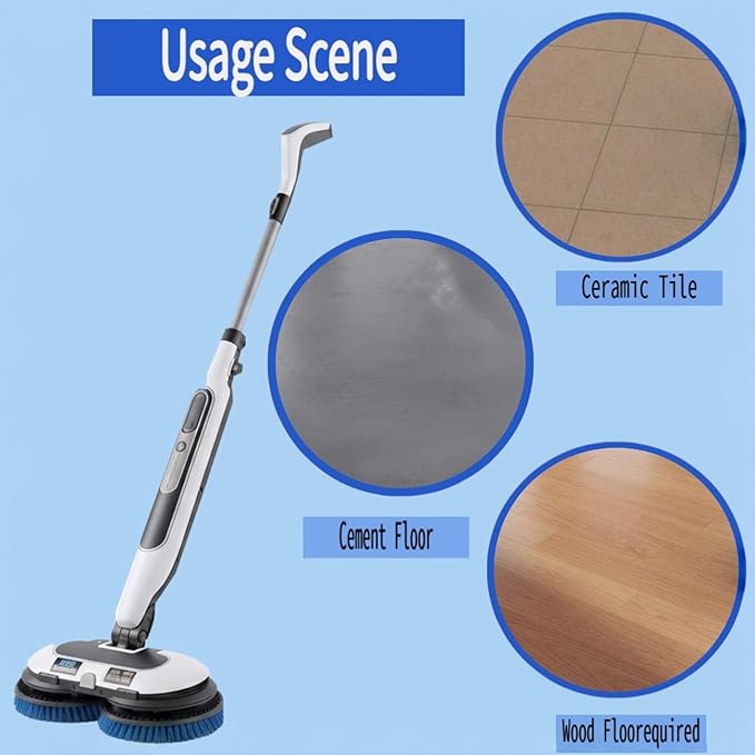 2 Pack Blue Shark Steam Mop Replacement Pads Brush Heads for S7000 S7001 S8201 S7201 S8001 Series, Upgraded Nylon Bristles, Deep Cleaning for Hardwood Tile Floors, Professional Polishing, Easy to Use