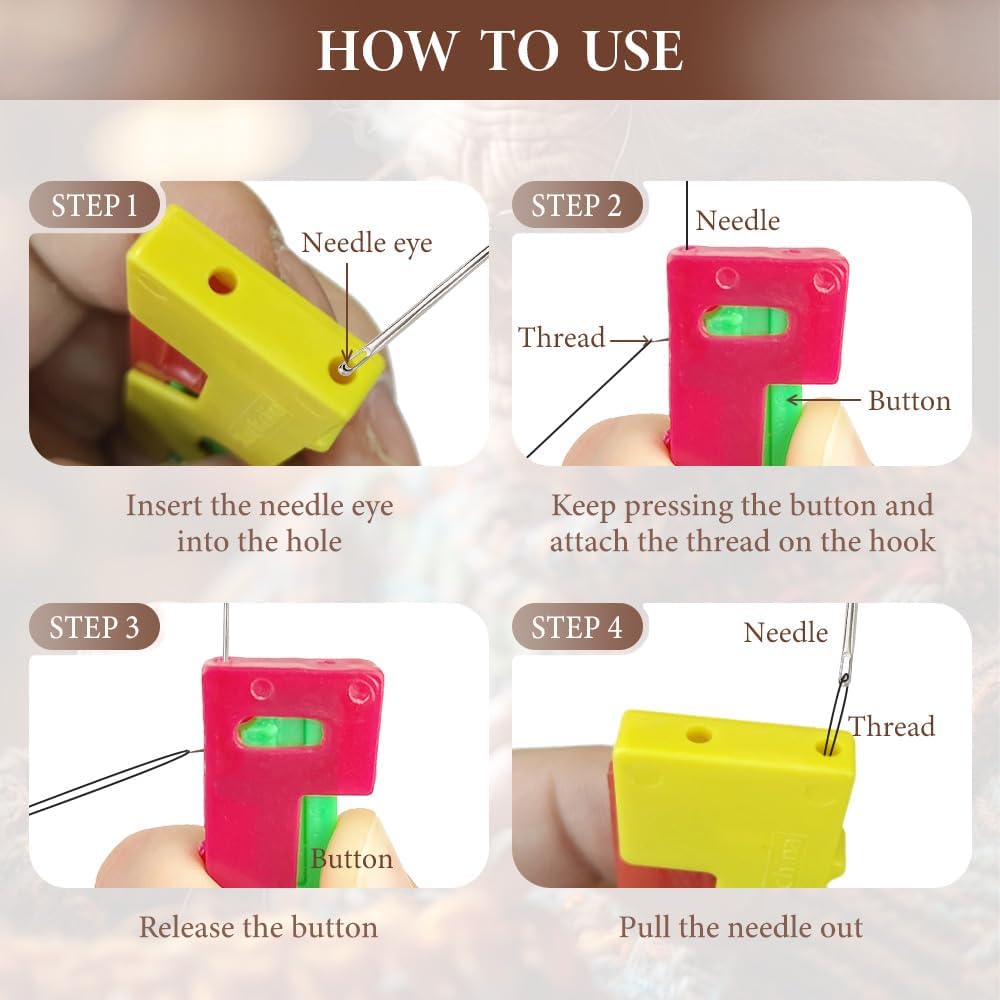 Automatic Needle Threader,New Sewing Machine Needle Threader,Sewing Needle Threaders,Plastic Needle Threaders,Automatic Needle Threading Device (6 PCS)