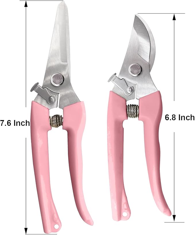 Garden Scissor for Plant, 12 Pcs Floral Scissors, Tip Pruning Shears Bulk for Cutting Flowers, Bonsai, Fruits and Trimming Plants(Pink)