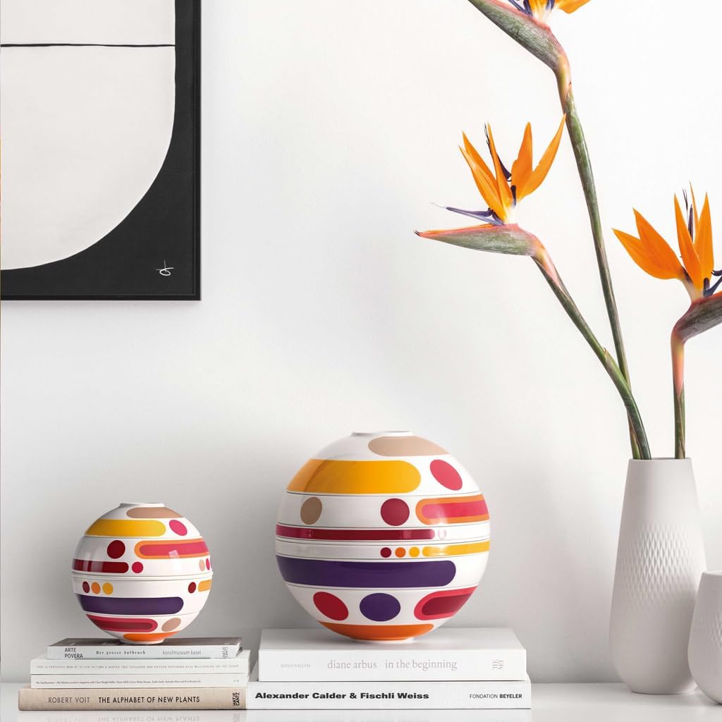 Villeroy & Boch Iconic Collection La Petite Boule Miami, Premium Porcelain, Made in Germany, Dishwasher-Safe, Microwave-Safe, 5-Piece Snacking Set, Decorative Object, 5.5 in Diameter, Multicolored