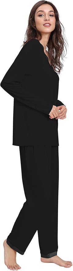 GYS Viscose from Bamboo Women's Pajama Sets Super Soft Long Sleeve Sleepwear Comfy Winter Pjs Sets S-4X