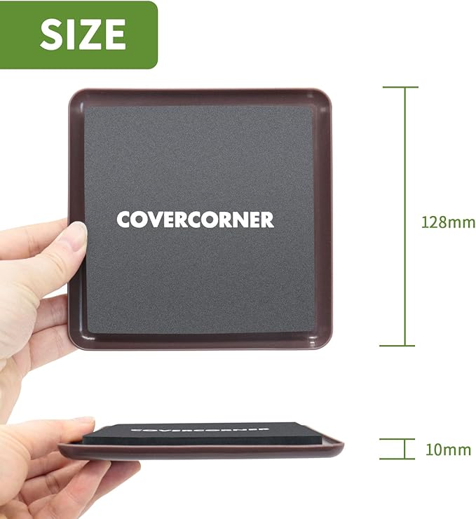 COVERCORNER Furniture Sliders for Carpet 8 PCS - 5 inch Furniture Moving Slider Chair Legs Floors Protectors Square Furniture Movers Sliders – Move Your Furniture Easy & Safely(for Carpet)-Brown