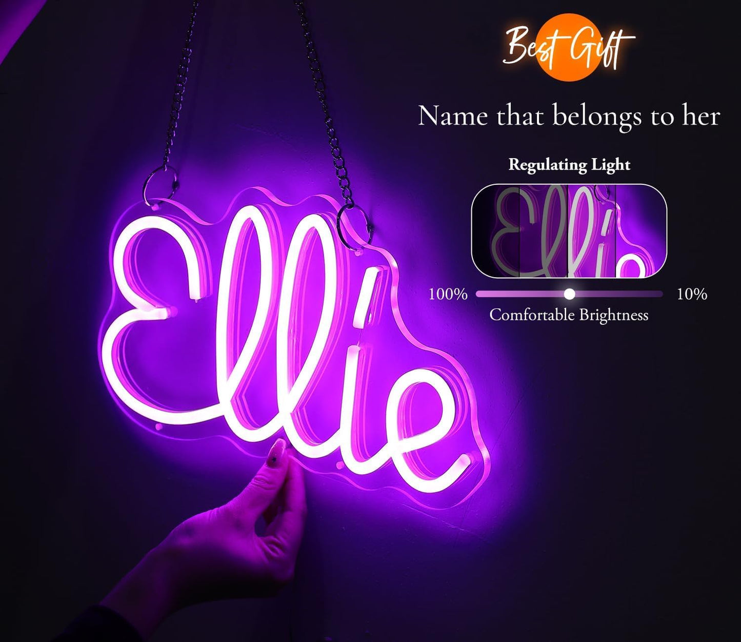 Custom Neon Signs,Personalized Neon Sign for Bedroom Wall Decor, Customizable Wedding and Birthday Party Decorations Gift