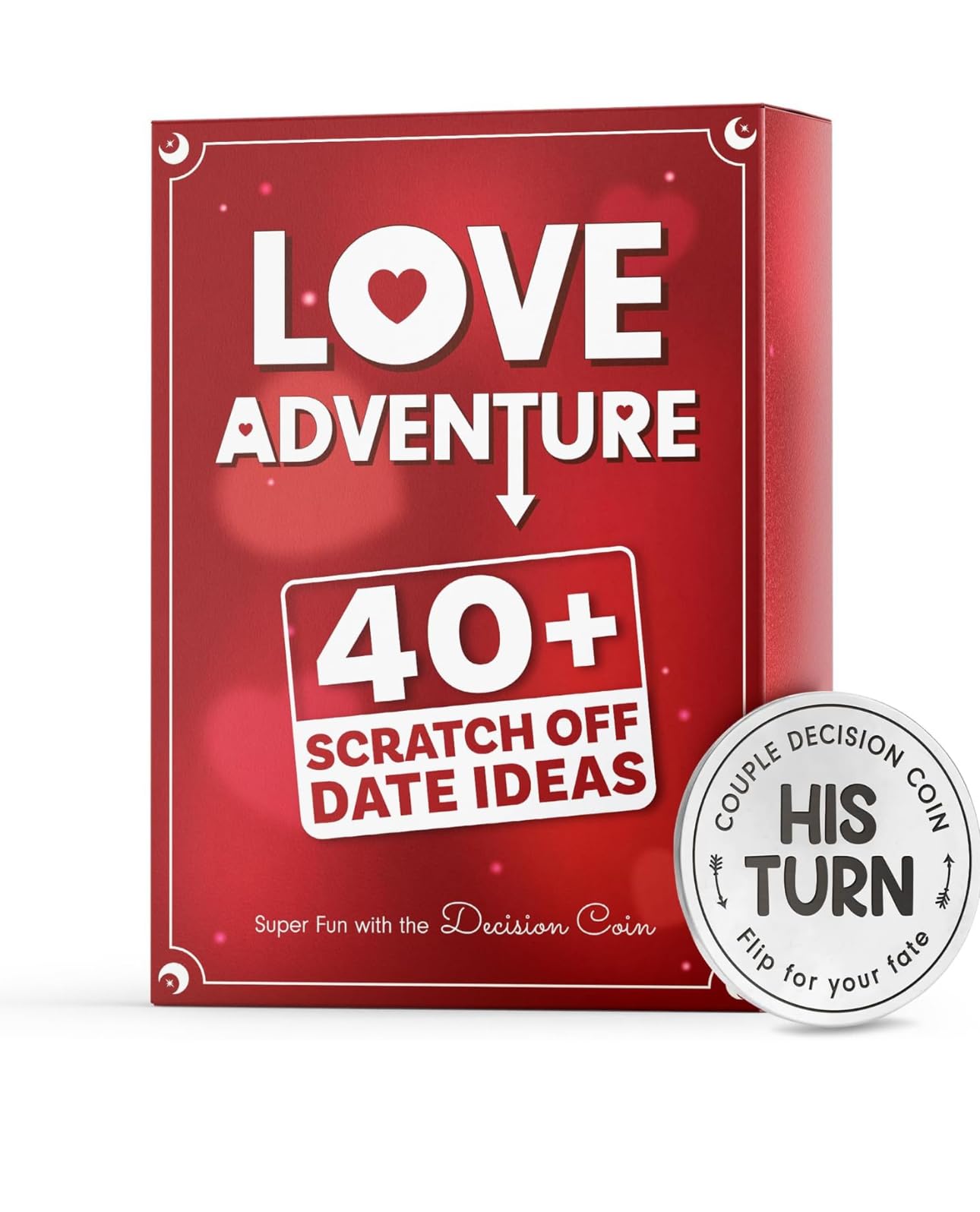 Valentines Day Gifts for Him Her - 40 Fun and Romantic Scratch Off Date Adventure Ideas for Her, Him, Girlfriend, Boyfriend, Wife, or Husband - Couples Gifts for Anniversary, Date Night, Birthday,..