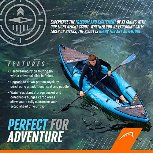 Premium Bluefin Ranger & Scout Inflatable Kayak - Inflatable 1 & 2 Person Kayak Accessories: Pump, Paddle Phone Case and B...