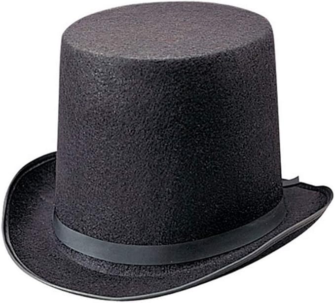 Rhode Island Novelty Deluxe Black Magician Butler Formal Costume Top Hat, One Per Order