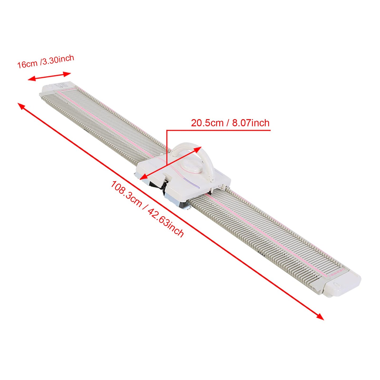 LK150 Knitting Machine Silver Reed Knitting Machine LK150 6.5mm Mid Gauge 150 Stitches Plastic Domestic Automatic Knitting Machine Includes Yarn Needles Accessories for Adults/Kids