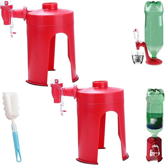 LONGLUAN 2 Liter Soda Dispenser, Soda Pop Dispenser, Soda Dispenser, Soda Bottle Dispenser, Soda Drink Dispenser Bottle Up...