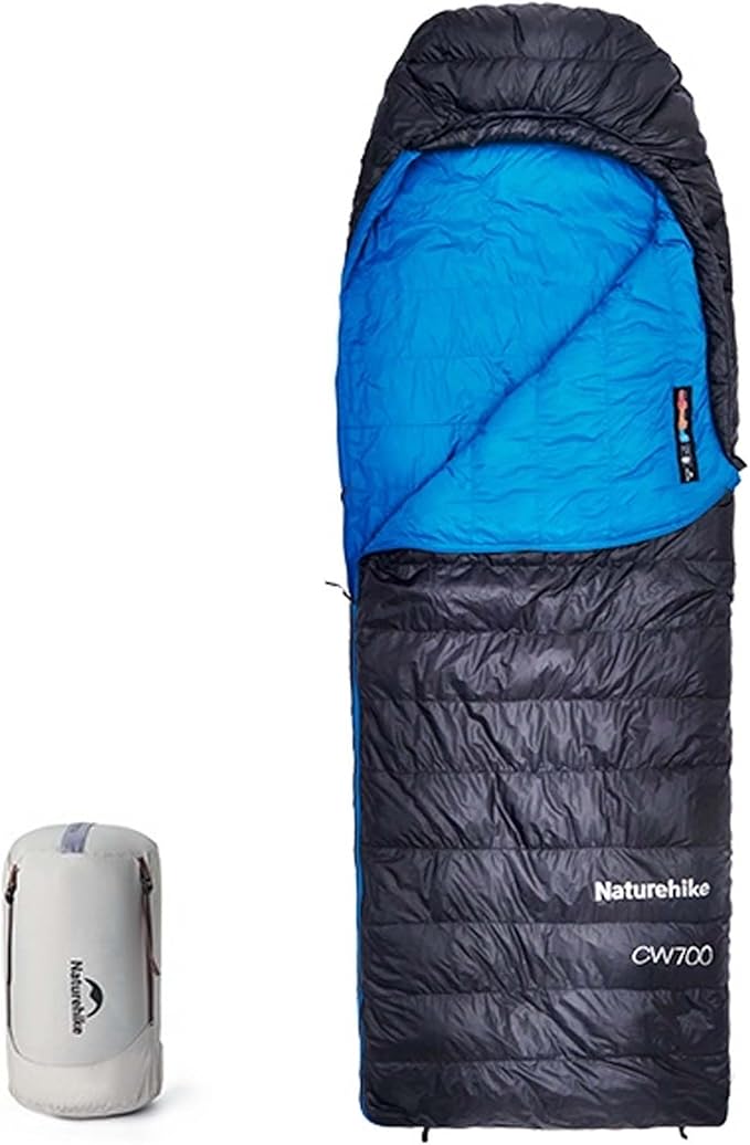 Naturehike CW700[2025 Upgrade] Ultralight Down Sleeping Bag [ -26.2°C~-1.7°C,1074g] All Season Camping Sleeping Bags for C...
