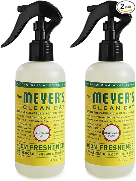 MRS. MEYER'S CLEAN DAY Room Freshener - Honeysuckle, 8 Fl Oz. (Pack of 2)