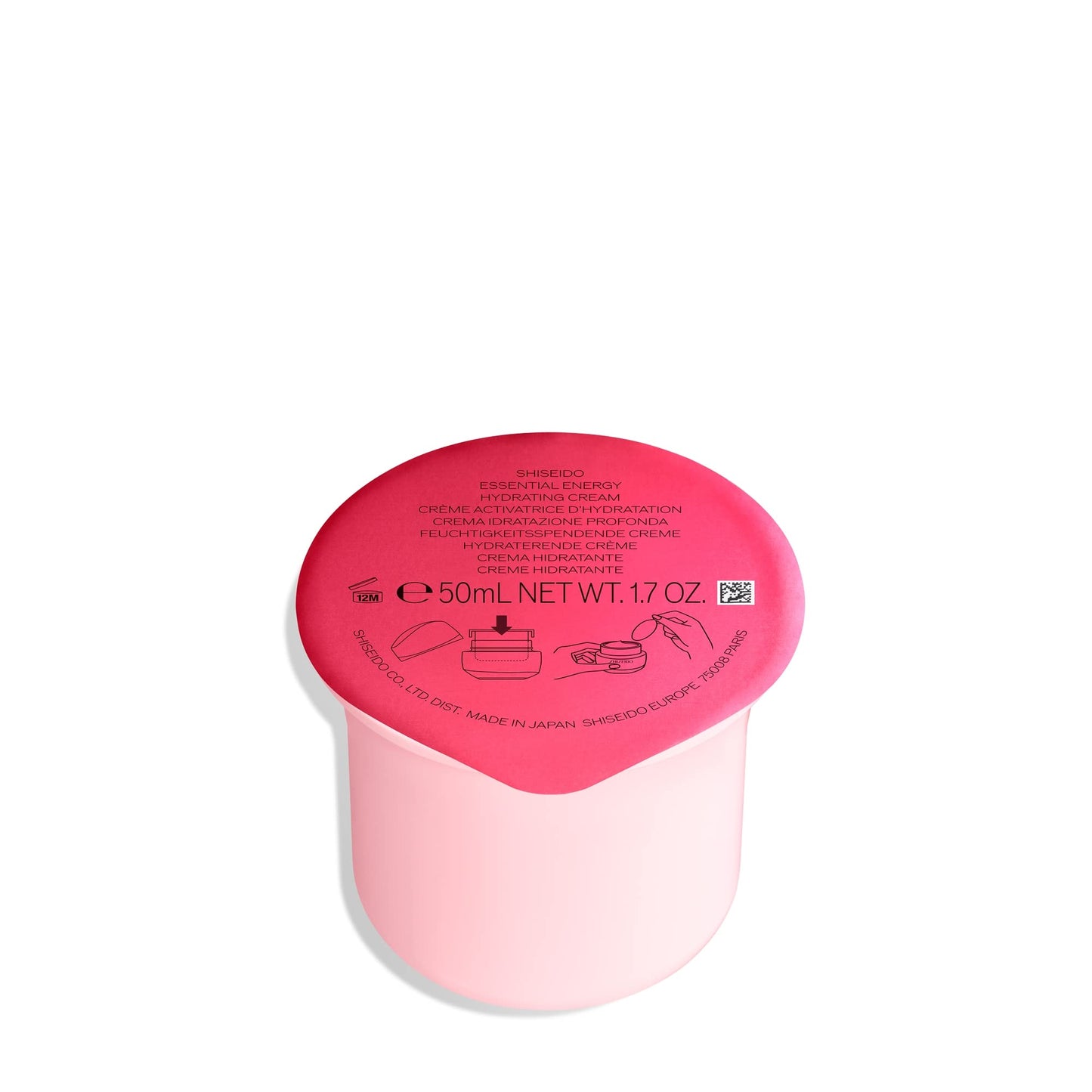 Shiseido Essential Energy Hydrating Cream Refill - 50 mL - Visibly Reduces the Look of Pores & Fine Lines - With Hyaluronic Acid
