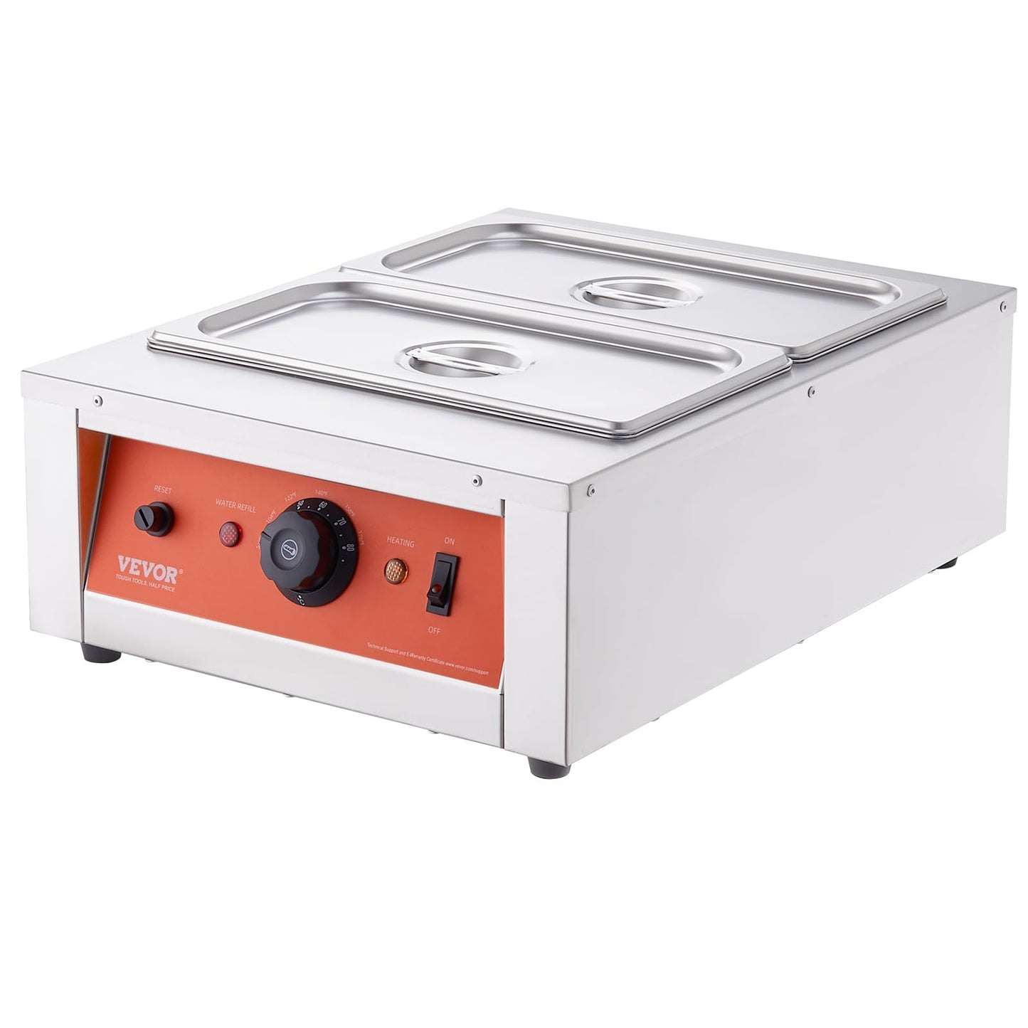 VEVOR Chocolate Tempering Machine, 17.6 Lbs 2 Tanks Chocolate Melting Pot Temp Control 86~185℉, 1500W Stainless Steel Electric Commercial Food Warmer for Chocolate/Milk/Cream Melting and Heating