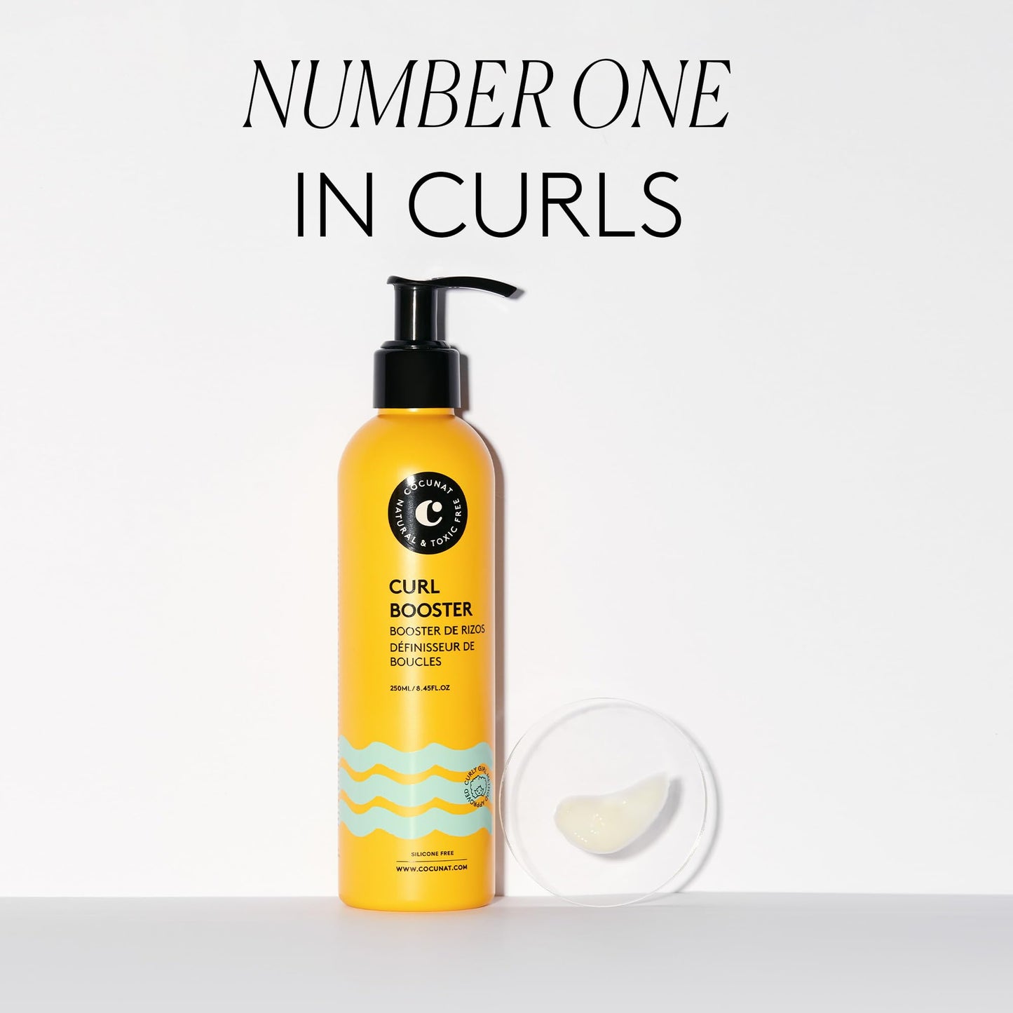COCUNAT - Curl Booster Gel - Curl Cream for Curly Hair - Defines Soft Curls Without Frizz - With Argan Oil and Grapefruit for Hy