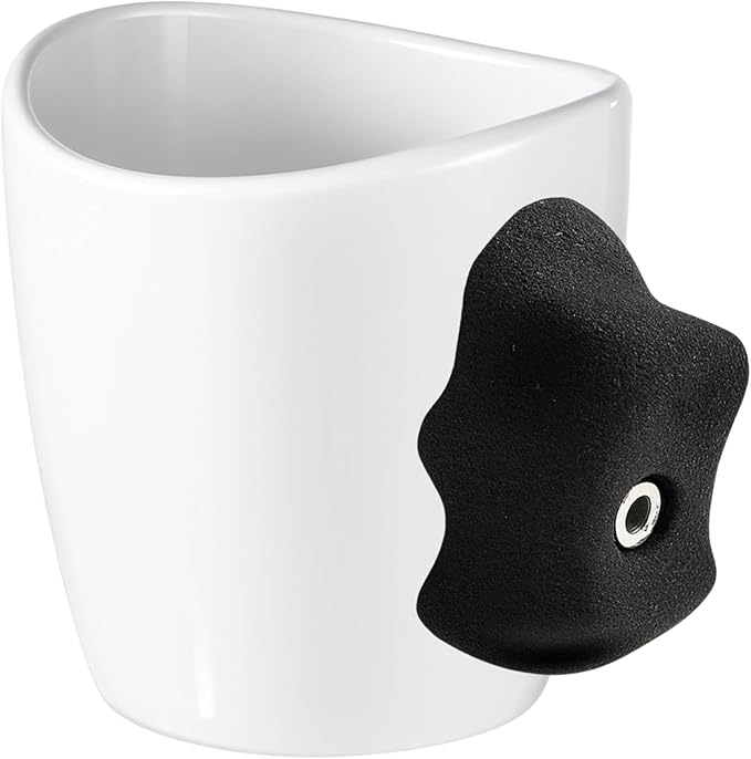 Dubbs Hardware Rock Climbing Mug – Train your grip while having a cup of coffee. Ceramic and with real climbing holds, pop...