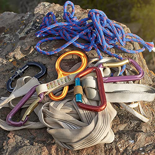 SOB Rescue Figure 8 Descender Belaying Belay Device Rock Climbing Rappelling Gear Aluminum Magnesium Alloy for Climbing,Hi...