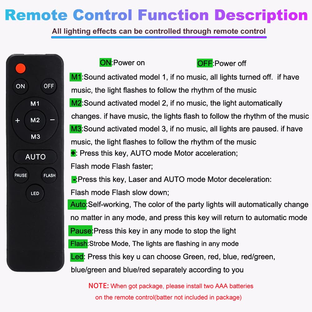 Disco Ball Lights For Parties, Party Dj Lights 3 Magic Ball Sound Activated Strobe Stage Disco Dj Light With Remote Control For