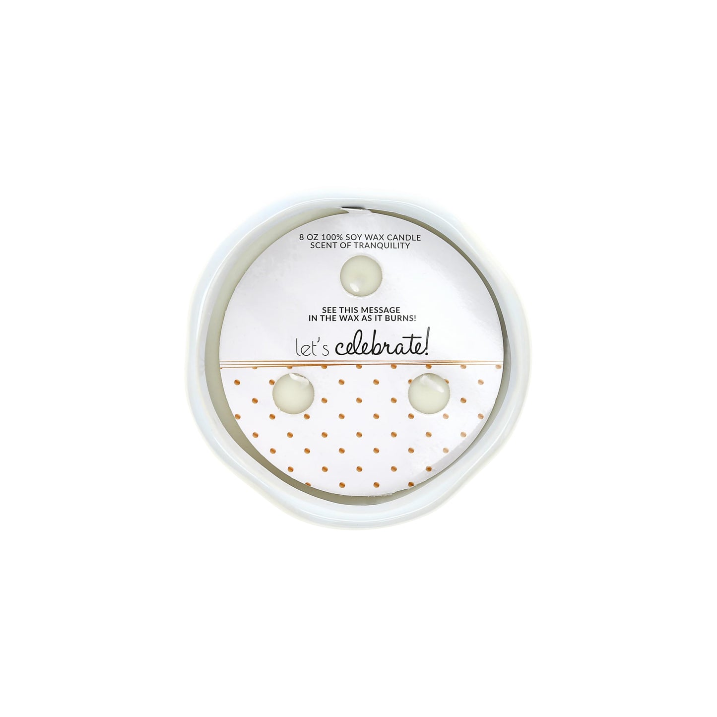 Pavilion - 25 Years - 8 oz Triple Wick Wax Reveal Hidden Message Let's Celebrate Unique Wedding Anniversary Wife Husband Happy Couple Celebratory Present Gift