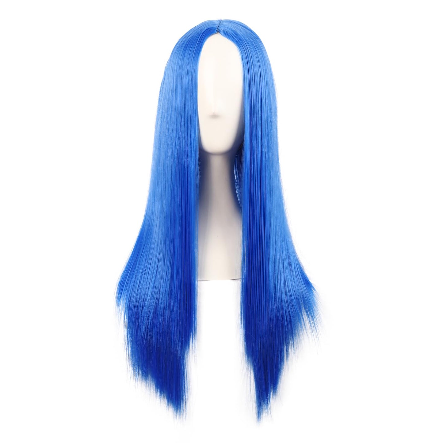 MapofBeauty 28 Inch/70 cm Women Special Long Straight Synthetic Wig (Bright Blue)