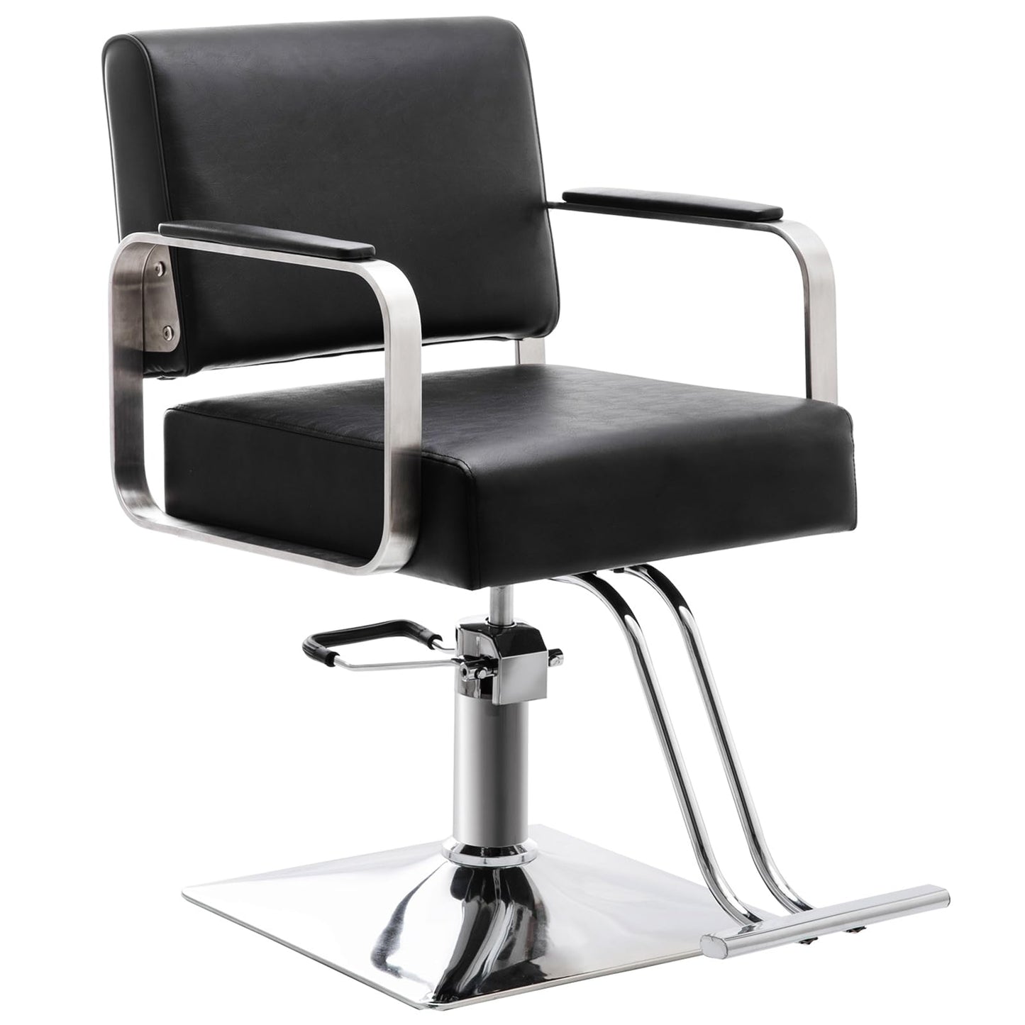 L'aimefois Hairdresser Barber Salon Chair - Comfortable Sitting，330 Lbs - with Heavy Duty Hydraulic Pump，360° Swivel Adjustable Spa Beauty Equipment，Hair Stylist Women Man for Barbershop，Home（Black）