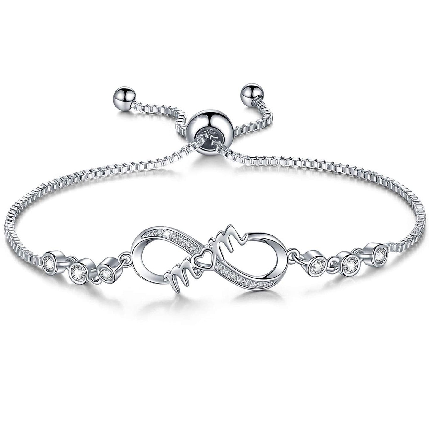 Gifts for Mom, Infinity Bracelets for Women Wife, Birthday Mothers Day Jewelry Presents for Mom from Daughter Son