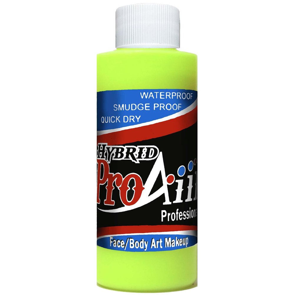ProAiir Face and Body Painting Makeup - 2oz (60ml) Fluorescent Yellow