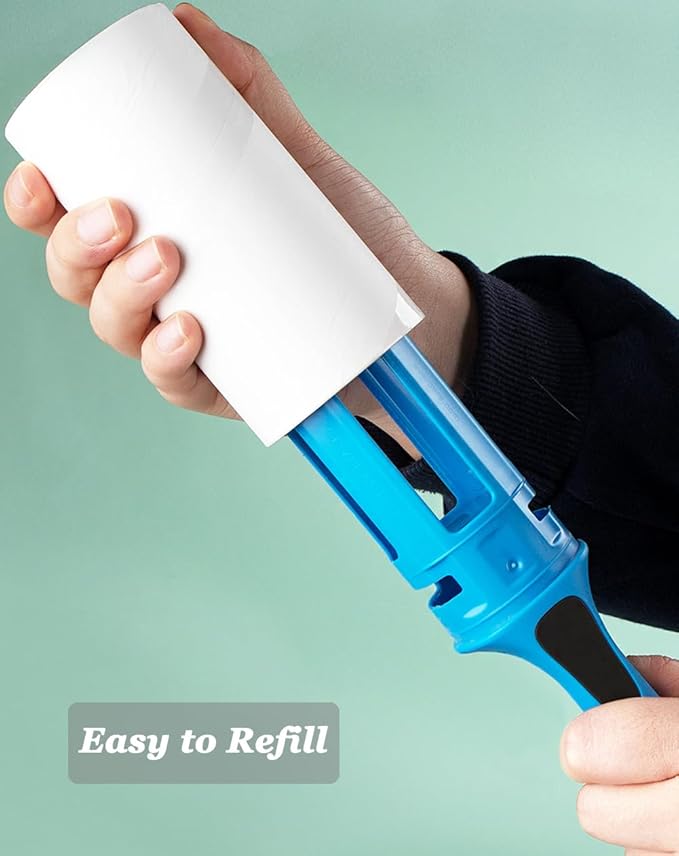 4.6 inch Giant Lint Roller Refills Compatible with Evercare Giant Lint Rollers and T Handle Lint Roller Extreme Stick Pet Hair Remover Adhesive Refills 5 Rolls 60 Sheets per Roll Total 300 Sheets