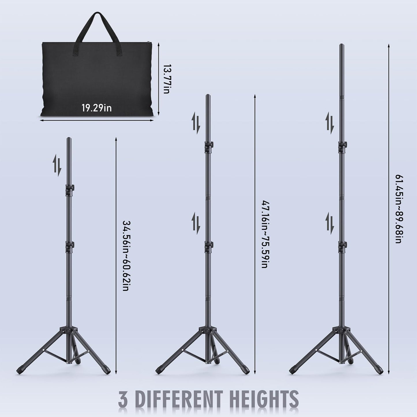 Eocnrhe Backdrop Stand Kit - 6 Widths, 10x7.5ft Adjustable Background Stand for Parties & Studio Photography