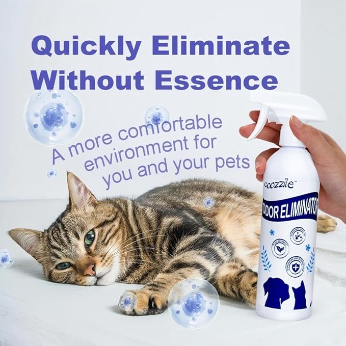 Pet Odor Eliminator for strong odor, Suitable for Dogs and Cats Fragrance Free Colorless Odorless, Highly Effective Safe Ingredients odor eliminator 16.9oz Spray