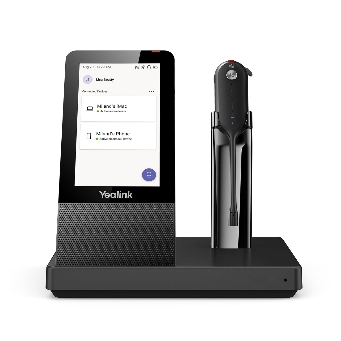 Yealink Wh67 Wireless Dect Headset Upgrade,Teams Certified,Compatible With Desk Phone, Pc, Mobile Phone, Office Single Ear (Mono