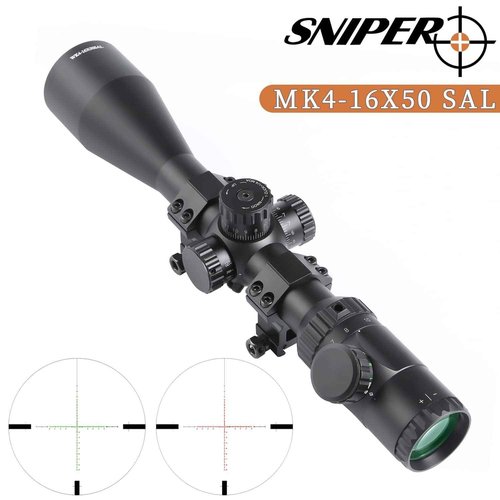 FSI Rifle Scope 4-16X50 Hunting Rifle Scope Red, Green Illuminated Reticle 30mm Tube Second Focal Plane MK 4-16X50 SAL