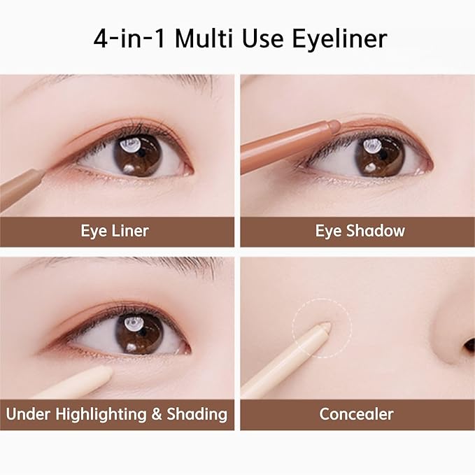 BBIA Last Auto Gel Eyeliner 17 Color – Multi-Use Longwear & Waterproof Mechanical Eye Liner Easy Drawing with Smooth Texture Smudge-Resistant Shadow & Glitter Vegan Korea Eye Makeup (07 ROSE BURN)