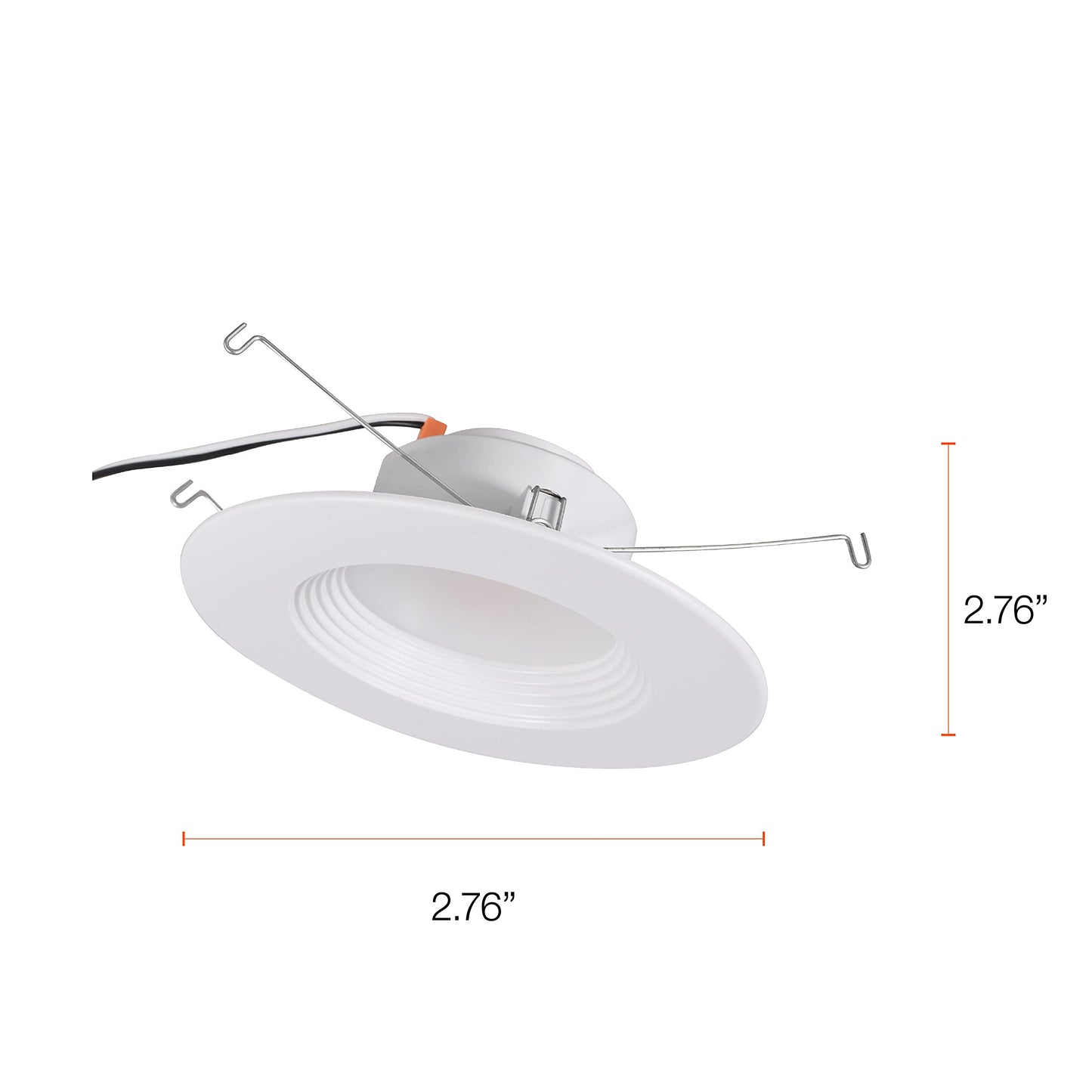 LEDVANCE Sylvania 5”/6” LED Recessed Lighting Downlight with Trim, 8.5W=65W, Dimmable, 675 Lumens, White 3000K, Wet Rated/UL/Energy Star – 12 Pack (62236)