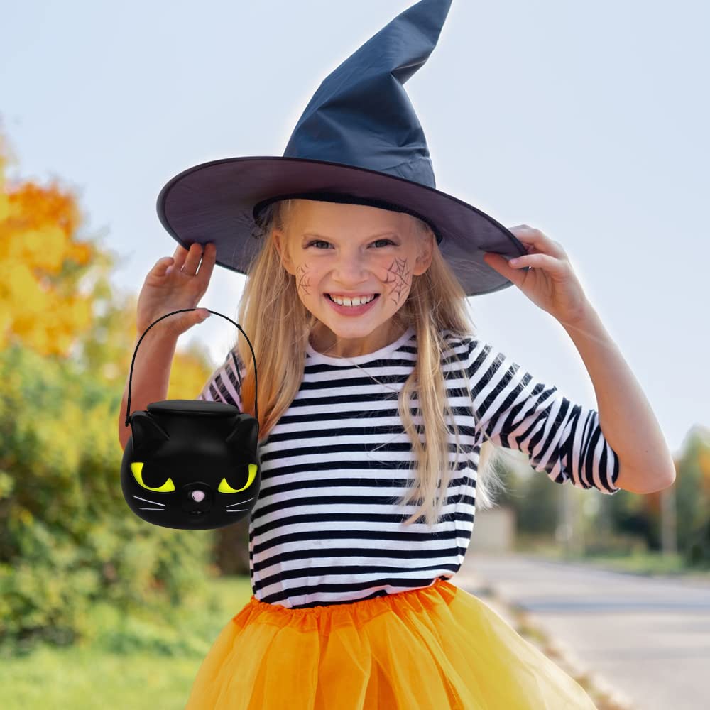 YUJUN 24PCS Halloween Mochi Squishy Toys with Black Cauldron,Kawaii Squishies Mini Stress Relief Toys for Halloween Party Favors Goodie Bag Stuffers for Kids Boys Girls