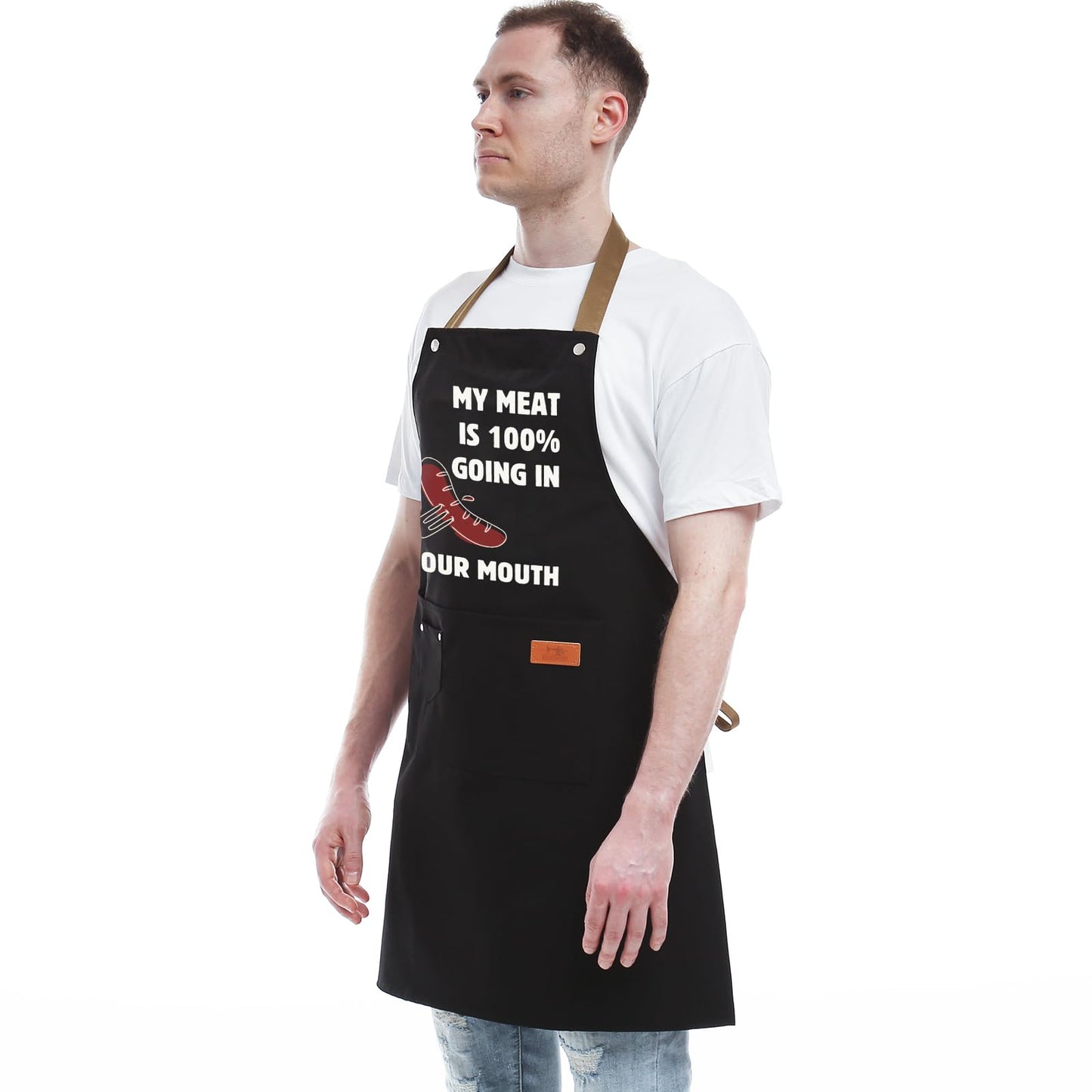 REHAVE Funny Gifts for Men and Women – Naughty Birthday Gifts for Husband, Boyfriend, Fiance, Guy, Him, Friends – Grilling gifts – Unique Birthday Gifts – Men's Cooking BBQ Apron Joke Gifts for Him