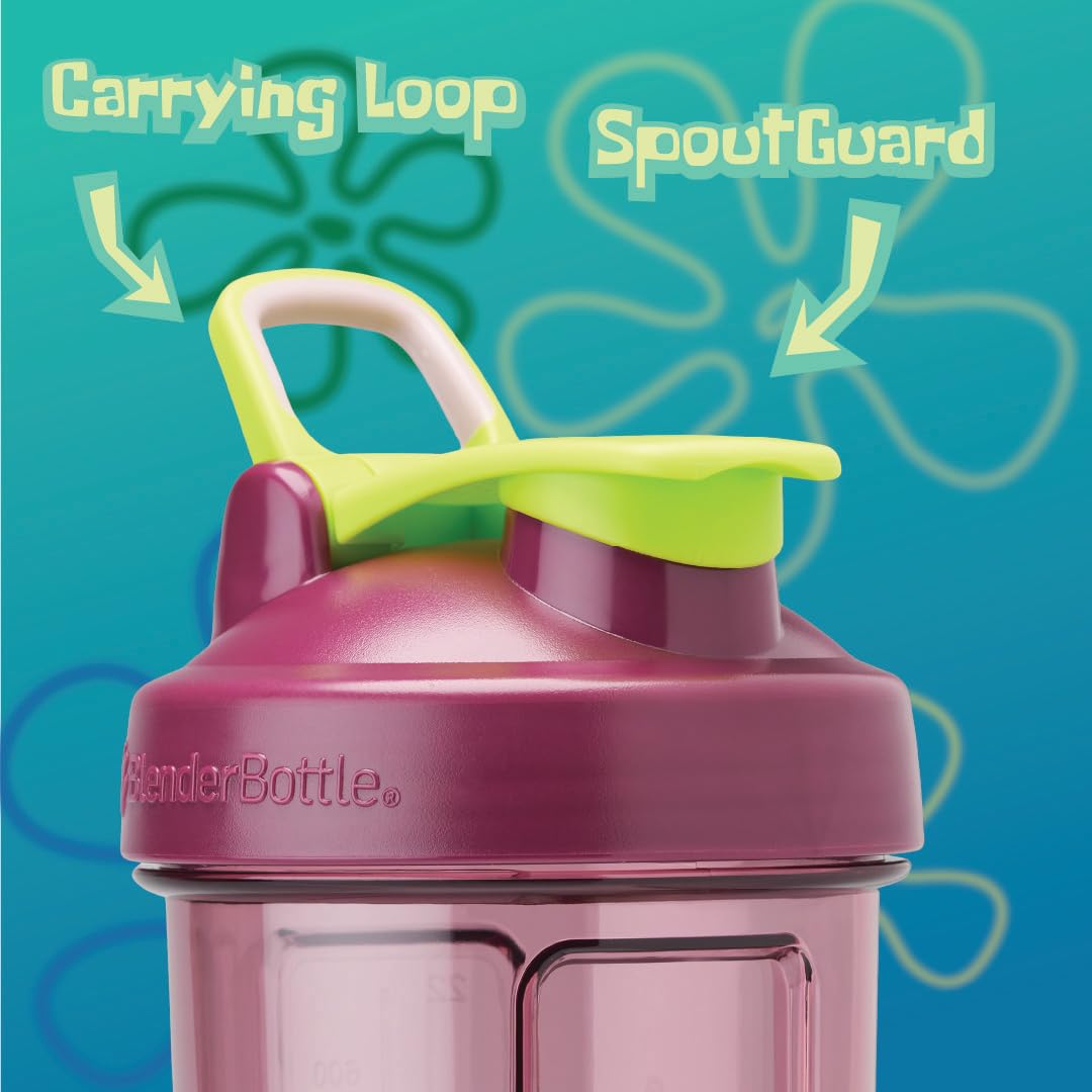 BlenderBottle Spongebob Shaker Bottle Pro Series Perfect for Protein Shakes and Pre Workout, 28-Ounce, Red, My Names Not Rick
