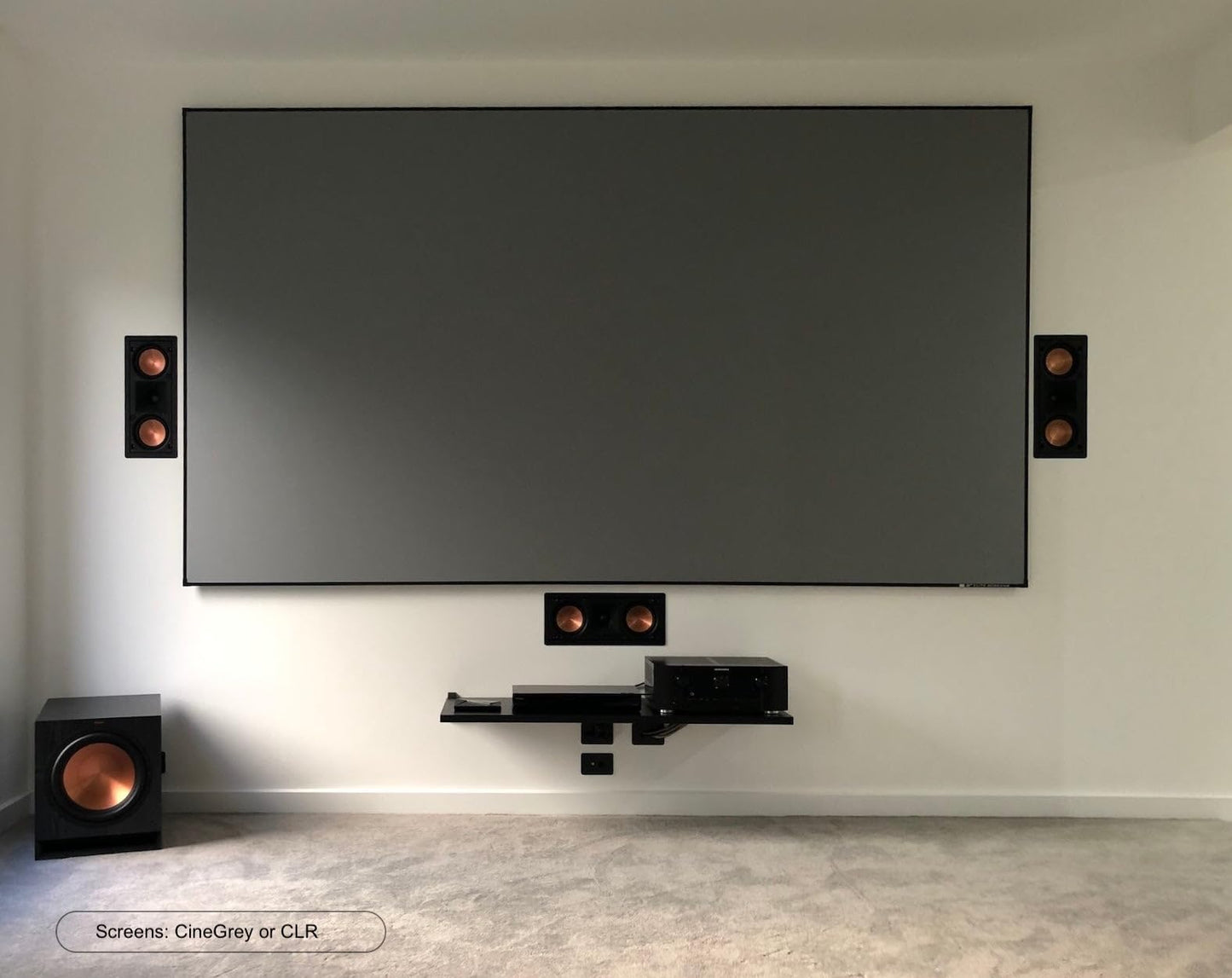 Elite Screens Aeon CineGrey 3D, 100" Fixed Frame CLR/ALR Projector Screen 16:9, Standard Throw Projection, Edge Free Ceiling & Ambient Light Rejecting, Wall-Mounted, for Movie Home Theater, AR100DHD3
