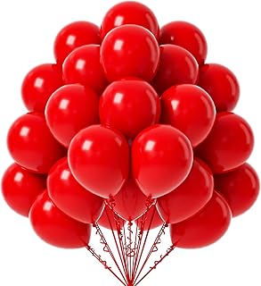 FOTIOMRG Red Balloons, 50 Pack - 12 inch Latex Party Balloons for Birthday, Graduation, Baby Shower, Valentines, Christma...