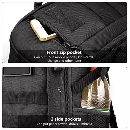 ArcEnCiel 10L/20L Mini X-Small Tactical Backpack MOLLE Daypack Gear Pack Camping Bag with Patch
